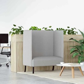 vidaXL Sofá de Encosto Alto Cinza Nuvem 109 x 56 x 121 cm tecido