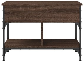 Mesa centro 70x50x50 cm deriv. madeira/metal carvalho castanho