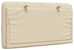 Almofadão de cabeceira 90 cm tecido creme