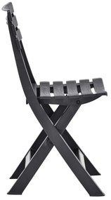 Cadeiras de jardim dobráveis 2 pcs plástico antracite