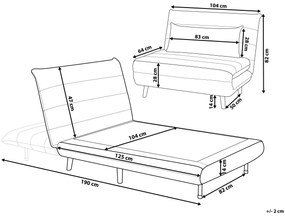 Sofá-cama em veludo cinzento claro SETTEN Beliani