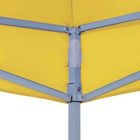 Teto para tenda de festas 3x3 m 270 g/m² amarelo