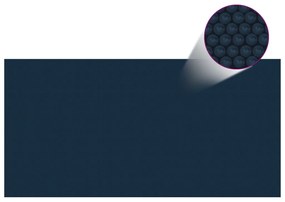 Película p/ piscina PE solar flutuante 400x200 cm preto e azul