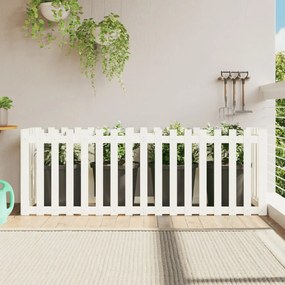 Canteiro elevado design cerca 200x50x70 cm pinho maciço branco