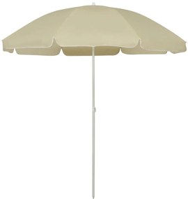 Guarda-sol de praia 240 cm amarelo areia