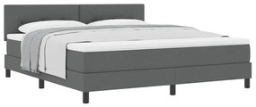 Cama Box com Colchão Cinza Escuro 180x200 cm Tecido