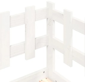 Sofá-cama sem colchão 90x200 cm madeira de pinho maciça branco