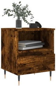 Mesa de cabeceira 40x35x50 cm derivados madeira carvalho fumado