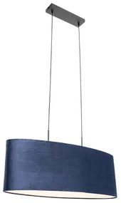 Moderno candeeiro suspenso preto abajur azul 2-luz - TANBOR Moderno
