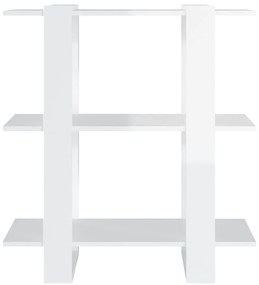 Estante/divisória 80x30x87 cm branco brilhante