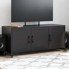 Móvel de TV 100,5x39x43,5 cm aço preto