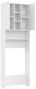 Armário para máquina de lavar 64x25,5x190 cm branco