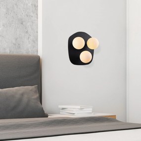 Candeeiro de Parede Well – Preto e Creme – 37 x 44 x 45 cm