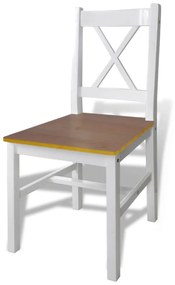 Conjunto de jantar 5 pcs castanho e branco