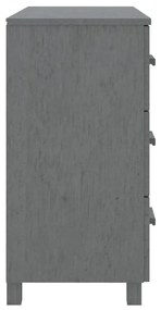 Aparador HAMAR 90x40x80 cm pinho maciço cinza-escuro