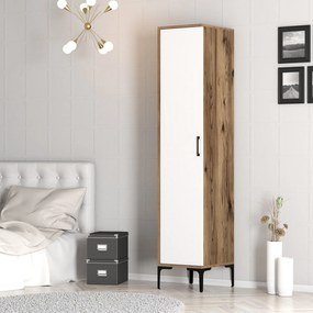 Roupeiro Kumsal S – Nogueira e Branco – 40 cm Largura x 47,5 cm Altura