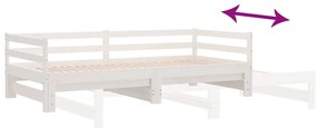 Estrutura sofá-cama de puxar sem colchão 90x190 cm branco