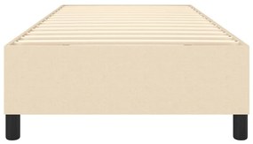 Estrutura de cama sem colchão 90x190 cm tecido creme