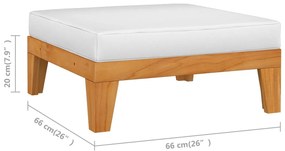 7 pcs conjunto lounge de jardim c/ almofadões acácia maciça