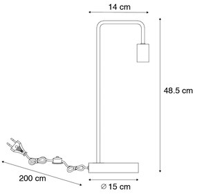 Candeeiro de mesa moderno bronze - Facil Moderno