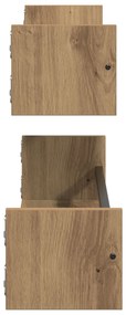 Prateleiras de Parede 2 pcs Carvalho Artesanal 80x16x14 cm Madeira Eng