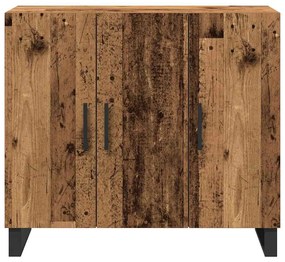 Sideboard vidaXL com 3 Portas em Madeira Antiga 90x34x80 cm em Madeira
