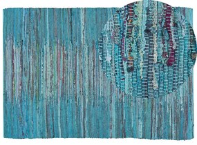 Tapete de algodão azul 160 x 230 cm MERSIN Beliani