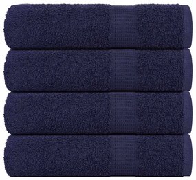 vidaXL Toalhas banho FROGN 4 pcs 70x140 cm 360 g/m² azul marinho