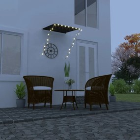 vidaXL Toldo retrátil com LED 100x150 cm antracite
