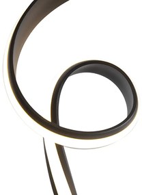 Candeeiro de pé design preto com LED e dimmer - Twisted Design,Moderno