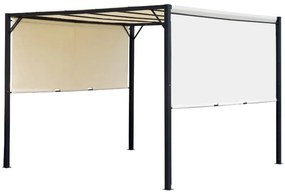 Pérgola de Jardim com Teto Retrátil e Parede Lateral Versátil - 3x3m