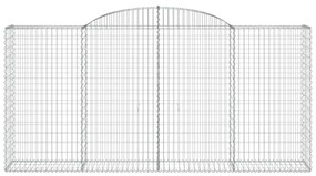 Cestos gabião arqueados 7pcs 300x50x140/160cm ferro galvanizado