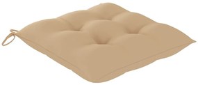 Cadeiras de jardim empiháveis c/ almofadões 8 pcs teca maciça