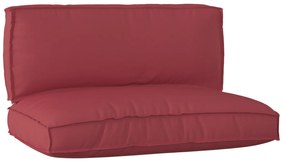 vidaXL Conjunto de Almofadas para Palete 2 pcs vermelho tinto