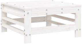 Apoio de pés p/ jardim c/ almofadão pinho maciço branco