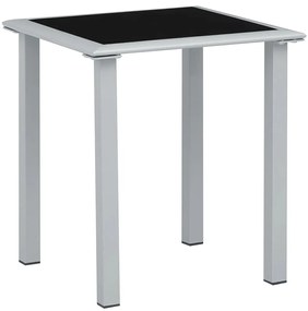 Espreguiçadeiras com mesa 2 pcs alumínio cor creme