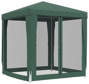 Tenda p/ festas c/ 4 paredes laterais em malha 2x2 m PEAD verde