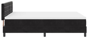 Cama Box Spring vidaXL com Colchão Preto 140x200 cm Veludo