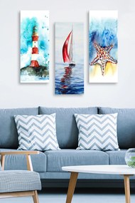 Pintura Decorativa MDF0023 – Multicolor – 20 x 50 cm (3 Peças)