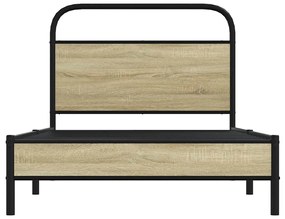 Estrutura cama s/ colchão derivados de madeira carvalho sonoma