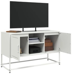 Móvel de TV 100,5x39x60,5 cm aço branco