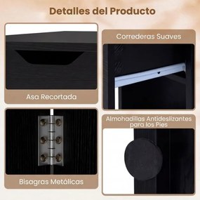 Mesa de jantar extensível 120 x 72 x 75 cm com 2 rodas; mesa de cozinha dobrável com prateleira, gaveta de 2 compartimentos e abas rebatíveis Preta