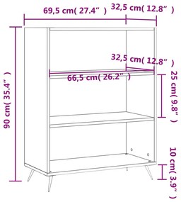 Estante 69,5x32,5x90 cm derivados de madeira branco