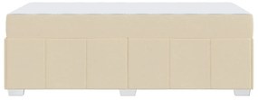 Estrutura da Cama Creme 90 x 190 cm tecido