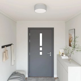 vidaXL Lâmpada de teto com holofotes Cinzeto 30 x 30 x 13,5 cm tecido