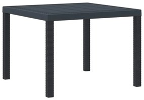 Conjunto de Jantar de Jardim 3 pcs Antracite 100 x 100 x 73 cm