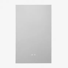 Espelho De Parede Retangular Para Banheiro Com Luz Led E Antivapor 55x90 Cm Kirvex Transparente - Sklum