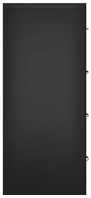 Aparador com 4 gavetas 60x30,5x71 cm preto