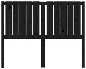 Cabeceira de cama 125,5x4x100 cm pinho maciço preto