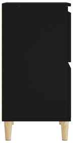 Aparadores 3 pcs 60x35x70 cm derivados de madeira preto